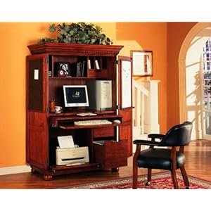 Sunrise Computer Armoire  Traditional Oak