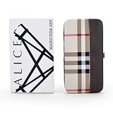 ALICE 10 PCS Plaid Manicure Set / Pedicure Set, High Quality Travel & Grooming Kit, Gift Ideas