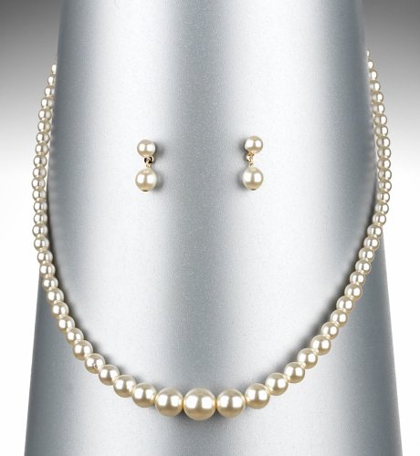 Graduate Pearl Necklace and Earring Set