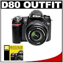 Nikon D80 Digital SLR Camera with 18-55mm f/3.5-5.6G VR AF-S DX Lens & Nikon 2-Year Extended Warranty