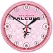 NFL Pink 12.75 Round Clock
