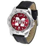 Mississippi State Bulldogs NCAA AnoChrome Sport Mens Watch (Leather Band)