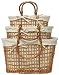 Willow Oval Magazine Baskets With Cotton Liners Set / 3 Large=18"L x 11 1/2"H x 10 1/4"W