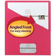 Smead Slash/Jacket, Letter, 11 Point, Red, 25 per Pack (75433)