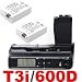 LCD Timer Battery Grip for Canon EOS 550D 600D / Rebel T2i T3i SLR Digital Camera + 2x CANON LP-E8 Batteries