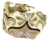 L. Erickson USA Scarf Headband - Picadilly Purple/Brown 100% Silk Print