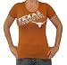 Texas Longhorns Womens Burnout Slim Fit Texas Orange T-Shirt by Step Ahead
