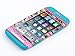 Pandamimi ULAK 3-Piece Hybrid High Impact Case Tribal pattern Blue Silicone For Apple iPod Touch Generation 4 with Free Stylus