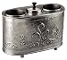 Old Dutch 12  x 6  x 9  Antique Embossed Pewter Two Bottle Wine Chiller