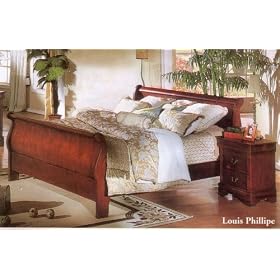 Louis Phillipe Full Size Bed Nightstand