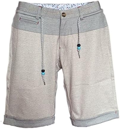 FuHao Men's Cotton Flat-front Short