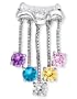 .925 Sterling Silver Round Prong-Set C.Z. Gemstone Pendant (Special Sale)