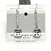 10mm Dice Dangler Earrings, Translucent Clear w/Black