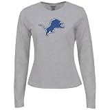 Detroit Lions T Shirt : Reebok Detroit Lions Ladies Ash Logo Premier Long Sleeve T Shirt