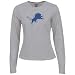 Reebok Detroit Lions Ladies Ash Logo Premise Long Sleeve T-shirt