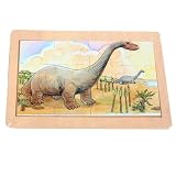 Puzzle en bois 12 pièces Dinosaure,Brontosaurus