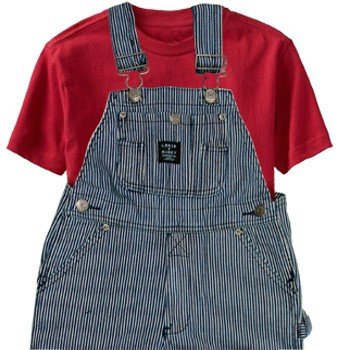 Key Children's Hickory Stripe Bib Overall - Sizes: 4-7