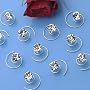 Single Stone Silver Bridal Hair Twists (Pack of 12)