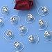 Single Stone Silver Bridal Hair Twists (Pack of 12)