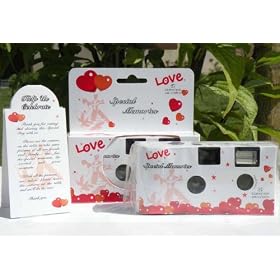 10 Pack LOVE DANCE Wedding Party Disposable Cameras with Gift Box and Matching Tents, 27 Exp. by 