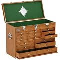 Grizzly H8266 Machinist's 14 Drawer Oak Chest