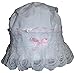 N'Ice Caps Baby Girl Lacy Open Back Bonnet with Ribbon (3 Months)