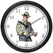 State Trooper or Highway Patrolman Wall Clock by WatchBuddy Timepieces (Black Frame)