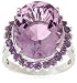 Sterling Silver Pink Amethyst Oval Ring