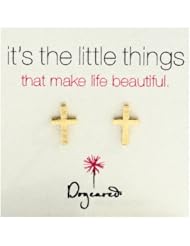 Dogeared "Its The Little Things" Its The Little Things Simple Cross Earring Studs