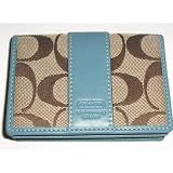 Authentic Coach Signature Business Card Holder Wallet F 40671