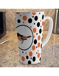 Sports: MLB Baltimore Orioles 16-Ounce White Latte Mug - The Memory Company