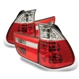 00-05 BMW E53 X5 Taillights 4Pcs - Red & Clear 