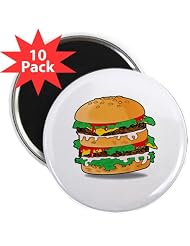 Cartoon Hamburger 2.25 Magnet 10 pack by CafePress by CafePress