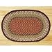 EarthRugs C-19 Burgundy / Mustard Braided Oval Rug Size: Oval 5' x 8'