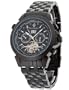 Yves Camani Herren-Armbanduhr XL Worldtimer Schwarz Analog Automatik Edelstahl beschichtet YC1029-M