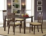 Verona 5-Piece Dining Room Furniture Set with Slat Chairs - Hillsdale Furni ....
