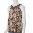 Funky People Crochet Trim Floral Cotton Tank Top