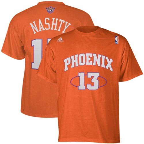 adidas Phoenix Suns #13 Steve Nash Orange Net Player Nickname T-shirt (XX-Large)