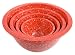 Zak Designs Set of 4 Red Confetti Mixing Bowls