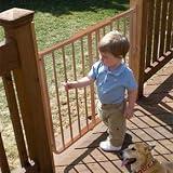 Cardinal Gates Stairway Special Outdoor Gate in Brown