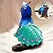 Pet Peacock Costume with Hat for Small Dogs & Cats Blue