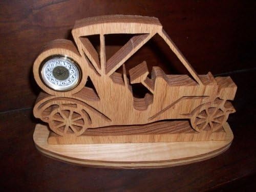 Fine Crafts 426CLK Car wooden mini desk clock