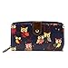 Owl Print Oilcloth Leather Ladies Purse Wallet Girls Coin Handbag Wristlet Size L M