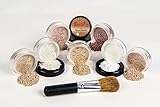 $40 SPECIAL Mineral Makeup Foundation Brush Full Size Set Sheer Bare Skin Cover Kit (Fair 2 & Pink Bisque)