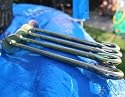 Duplay 4 Pack of Trampoline Anchor Stakes for a Duplay Triang Round  Trampoline
