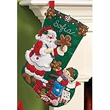 Bucilla Felt Applique Christmas Stocking Kit: Gingerbread Santa