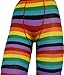 Vanea Women's Rainbow Striped Sweater Knit Footless Tights/Leggings