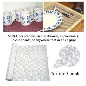 4 Pack 1000 Series Shelf Liner White by