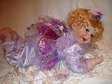 26 Porcelain Collector Doll, Crawling Baby with Blonde Hair