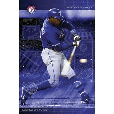 (24x36) Alfonso Soriano Texas Rangers Baseball Poster